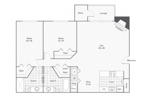 Seville Floorplan at ReNew Cross Creek, Missouri, 63125